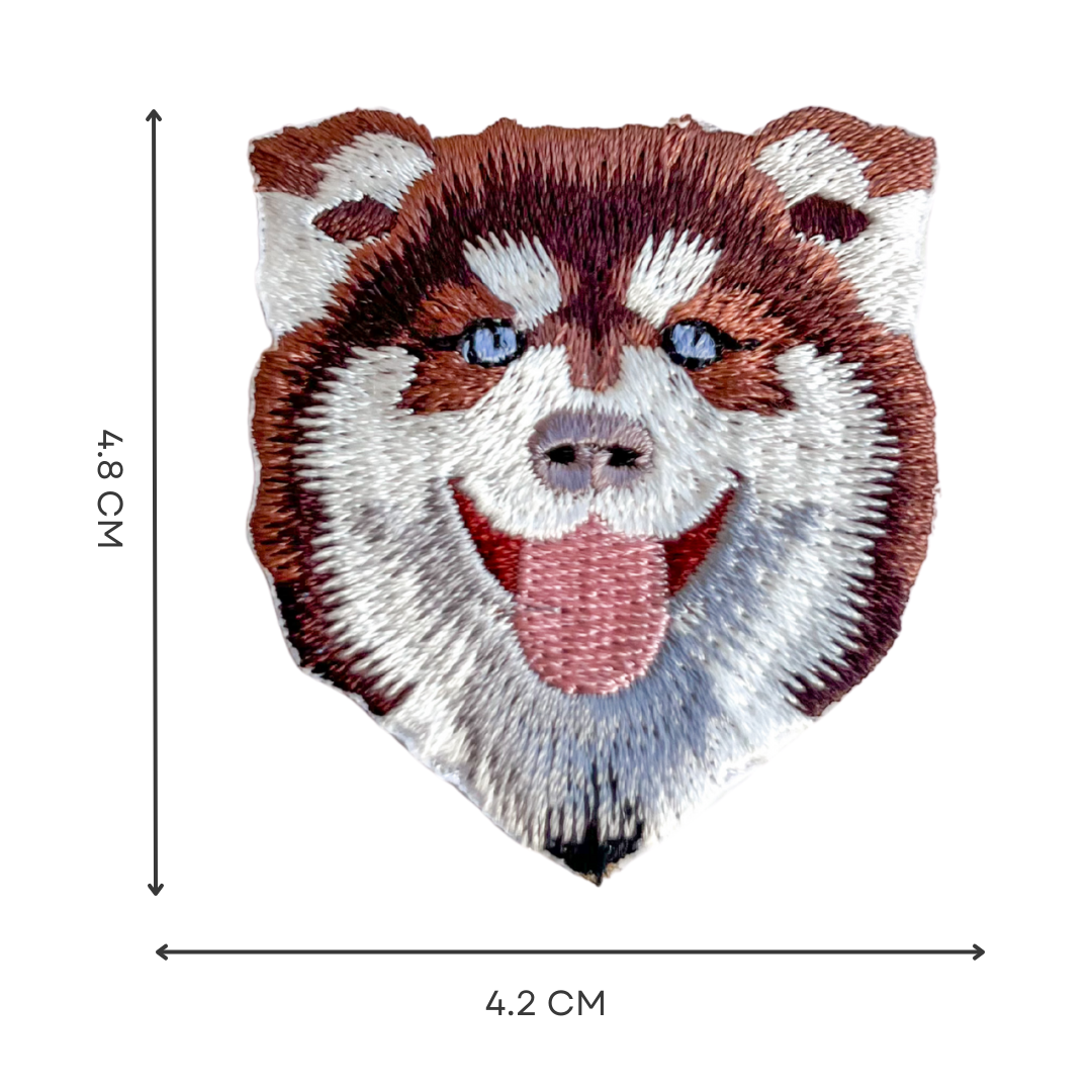 Cute Alaskan Malamute Dog Iron-On Embroidered Patch