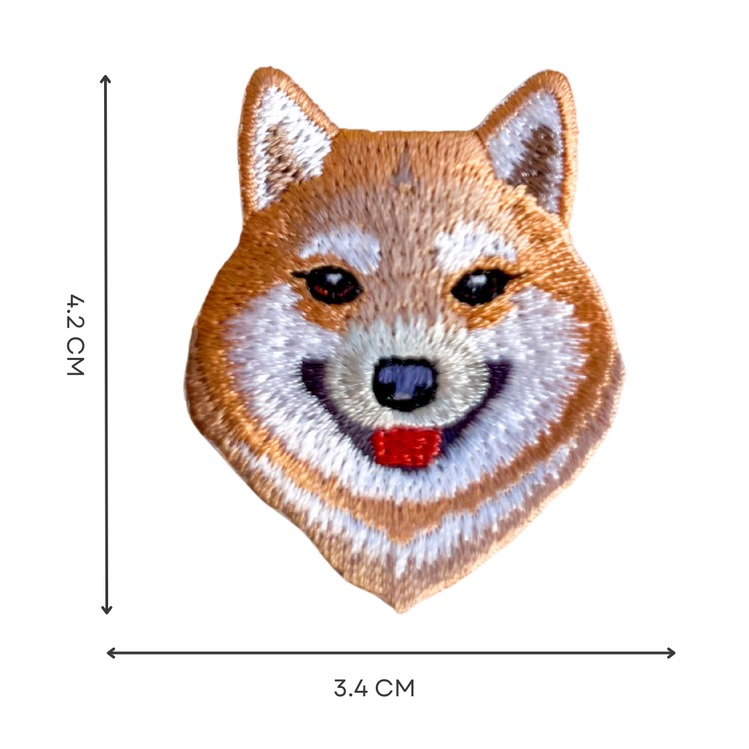 Cute Shiba Inu Dog Iron-On Embroidered Patch