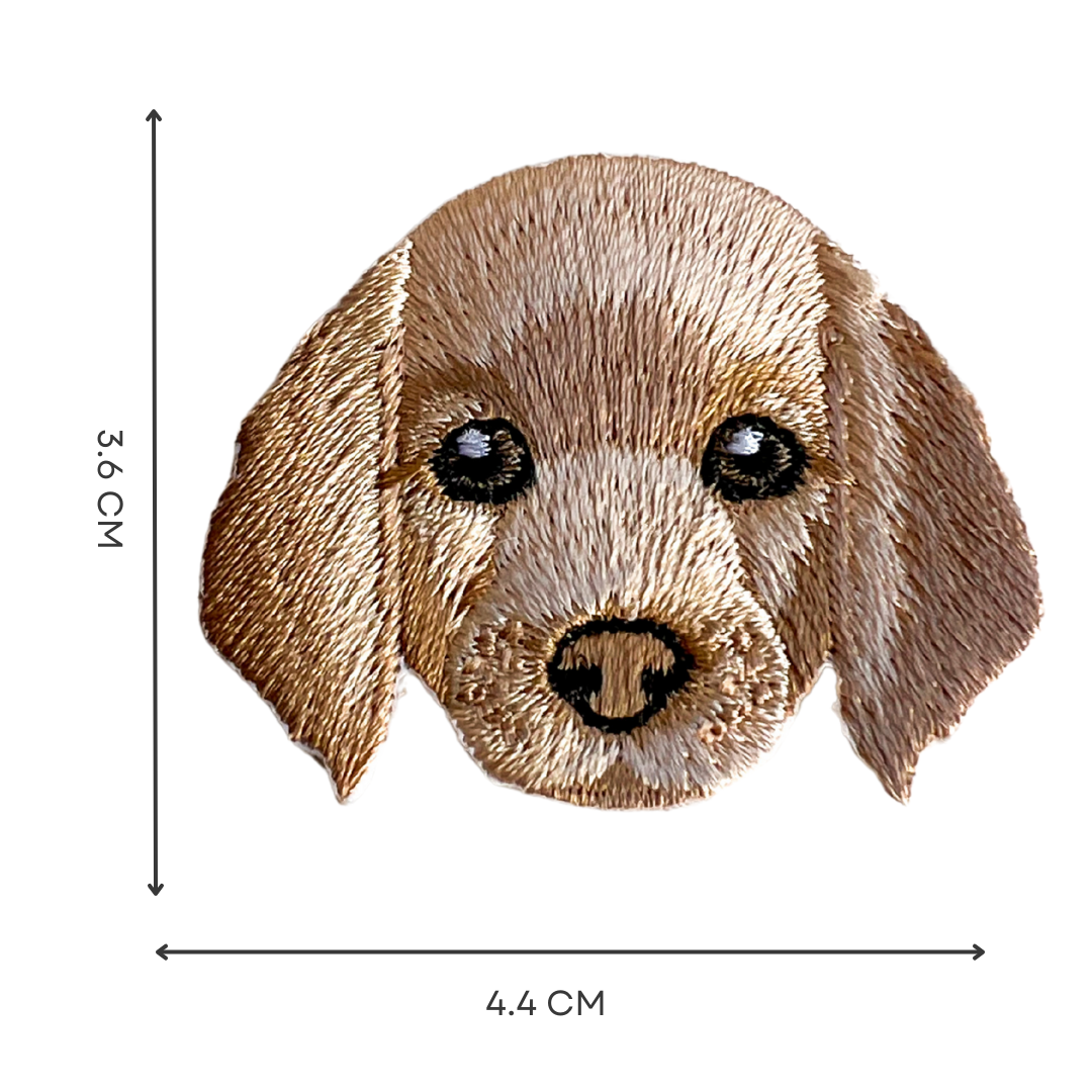 Cute Golden Retriever Dog Iron-On Embroidered Patch