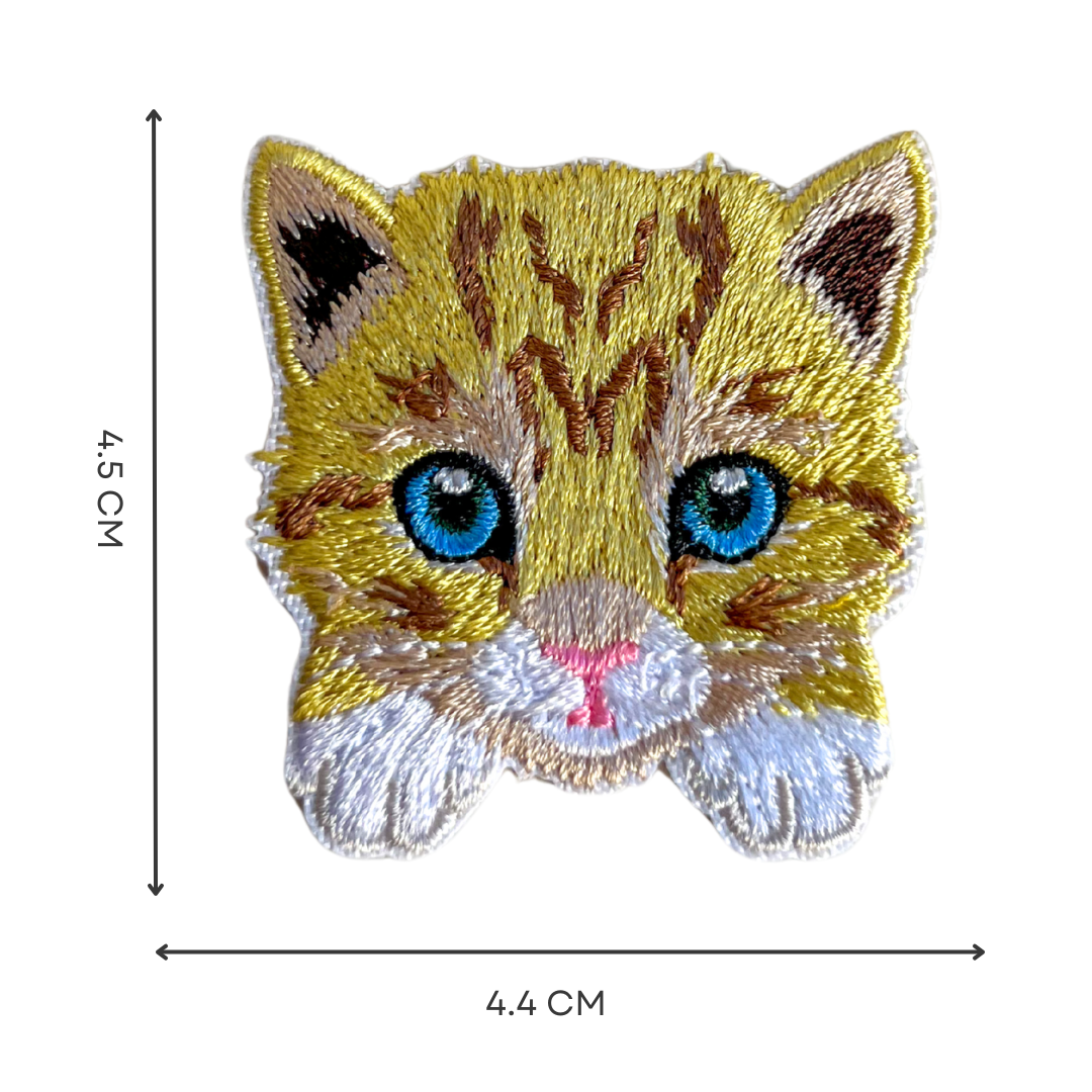 Cute Orange Tabby Cat Self-Adhesive Embroidered Patch