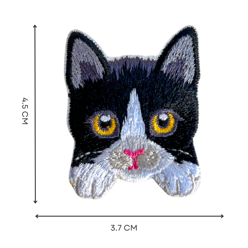 Funny Tuxedo Cat Self-Adhesive Embroidered Patch