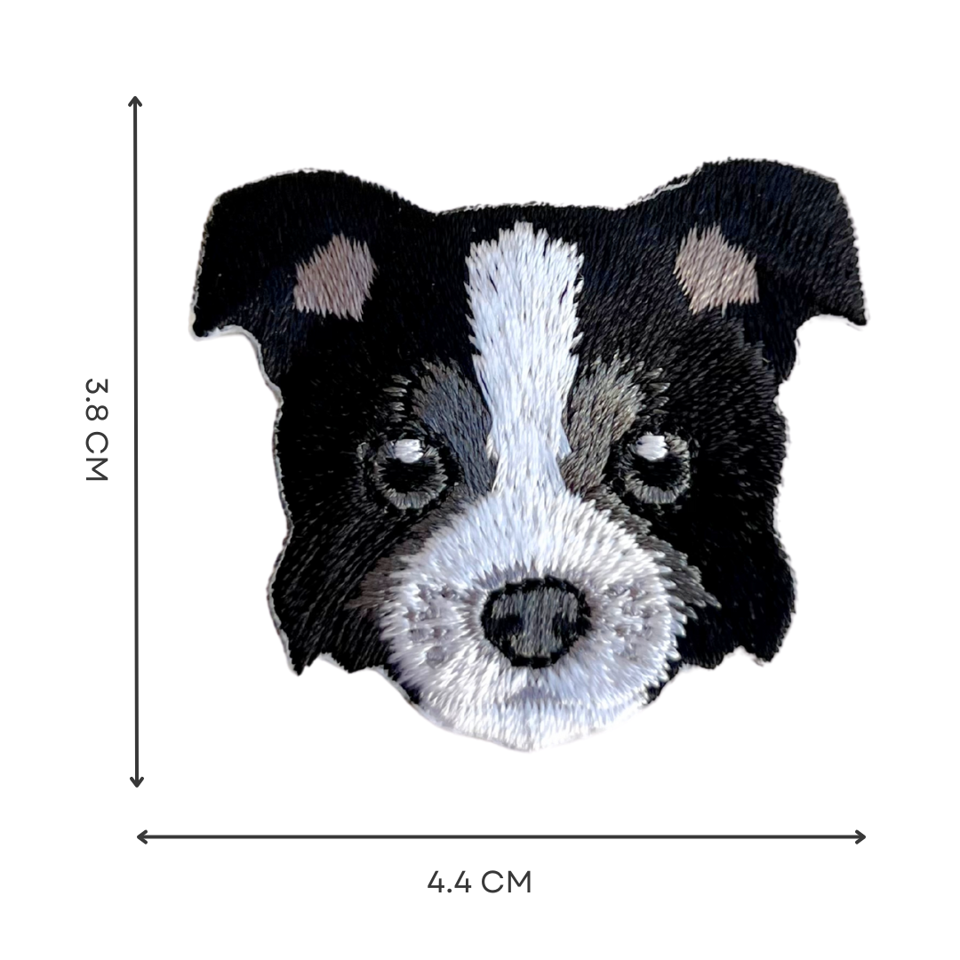 Cute Border Collie Dog Iron-On Embroidered Patch