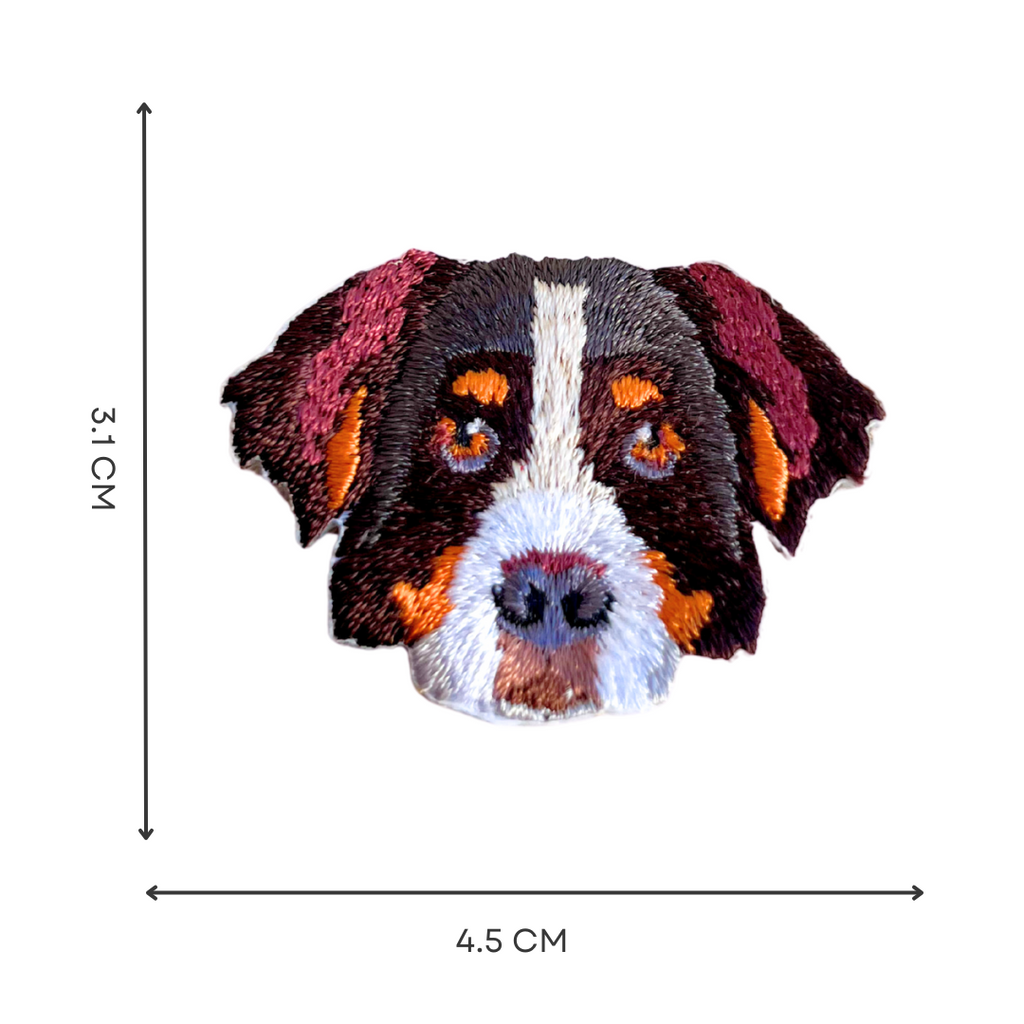 Cute Bernese Mountain Dog Iron-On Embroidered Patch