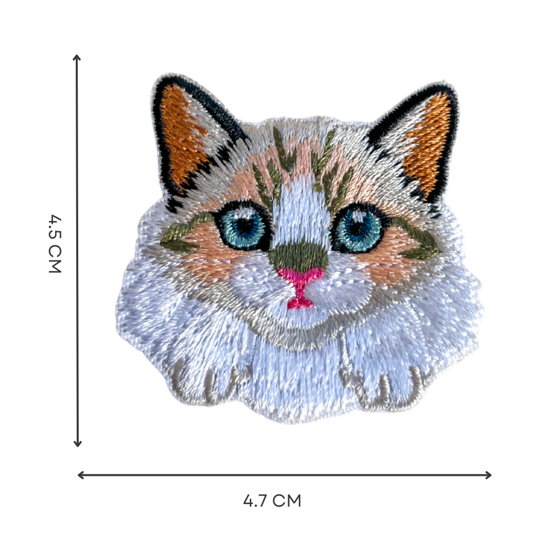 Cute Ragdoll Cat Self-Adhesive Embroidered Patch