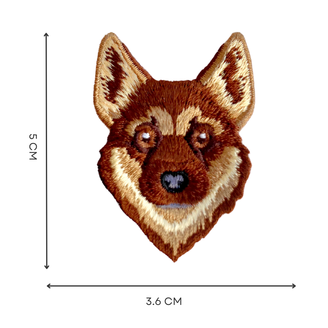 Cute German Shepherd Dog Iron-On Embroidered Patch