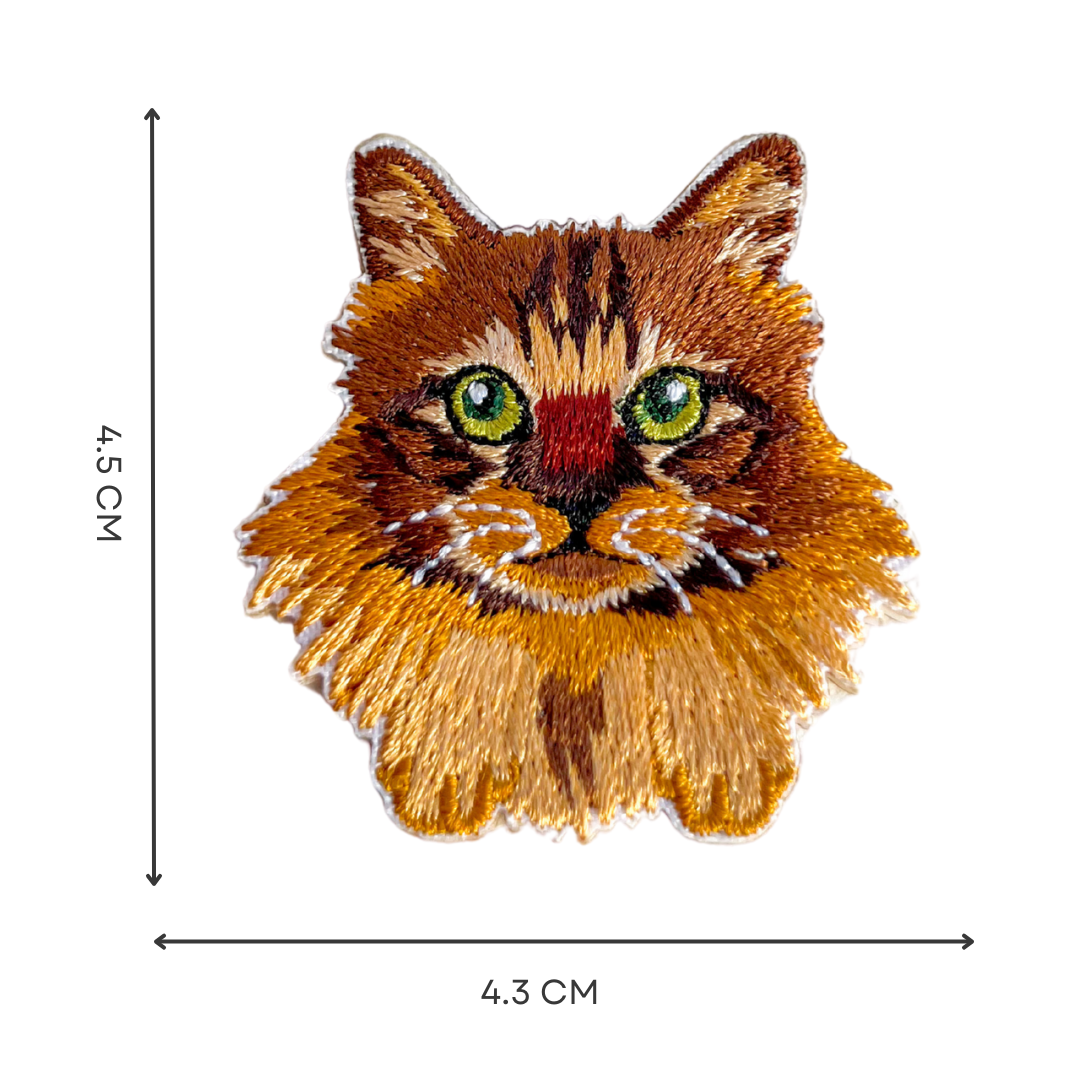 Cute Maine Coon Cat Self-Adhesive Embroidered Patch
