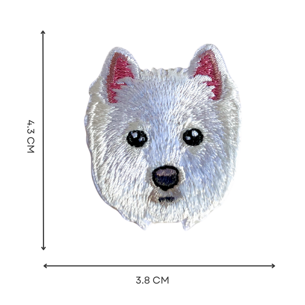 Cute Westie Dog Iron-On Embroidered Patch
