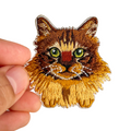Cute Maine Coon Cat Self-Adhesive Embroidered Patch