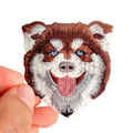 Cute Alaskan Malamute Dog Iron-On Embroidered Patch