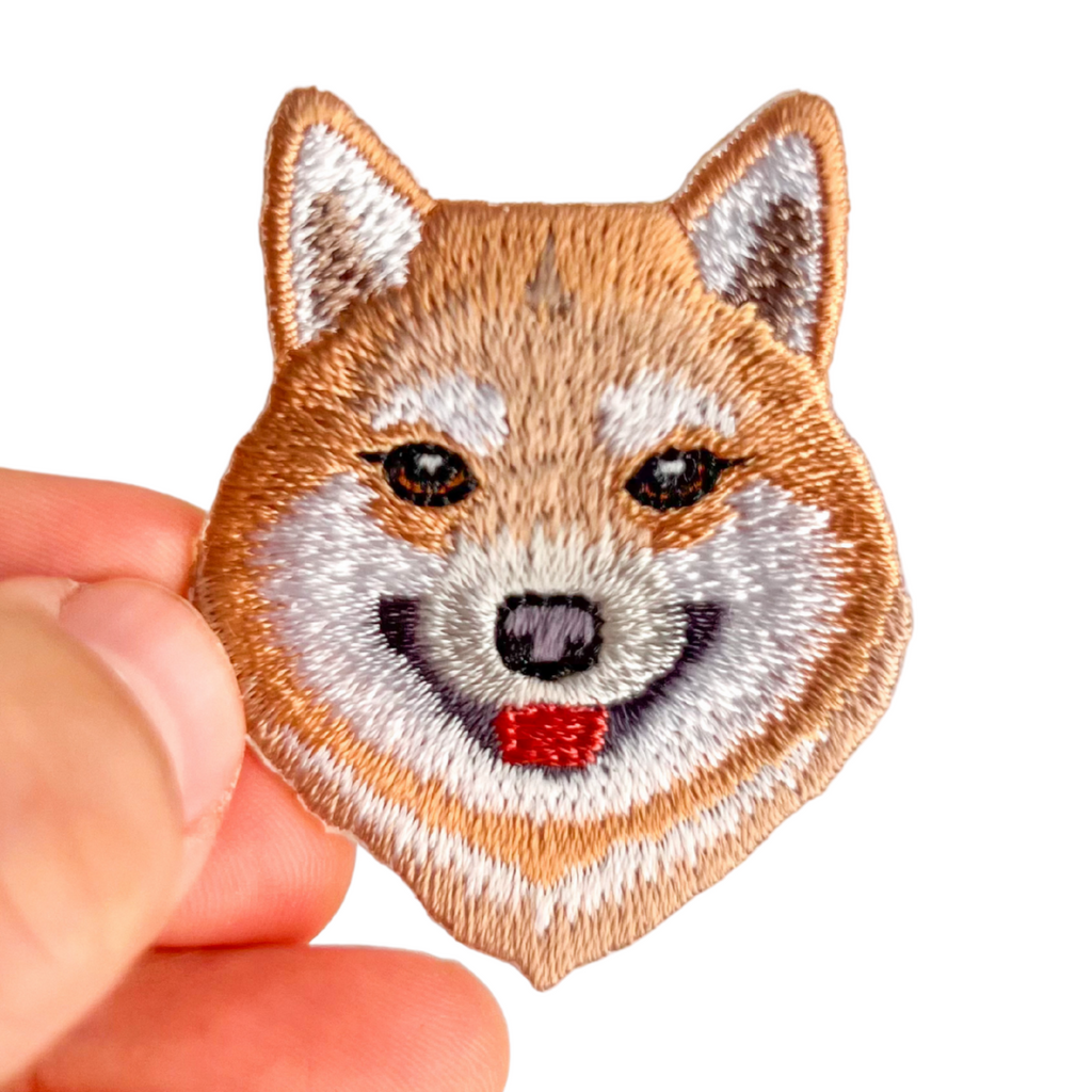 Cute Shiba Inu Dog Iron-On Embroidered Patch