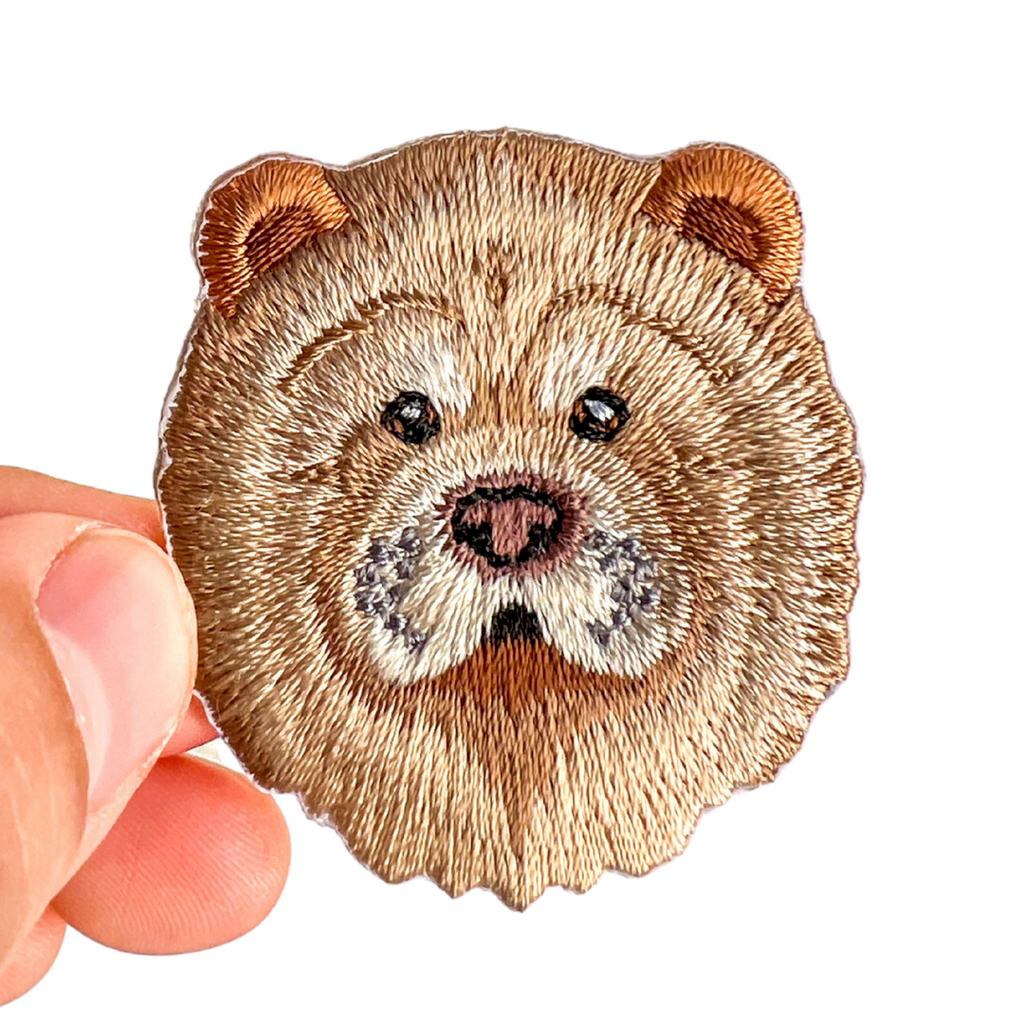 Cute Chow Chow Dog Iron-On Embroidered Patch