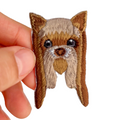 Cute Yorkie Dog Iron-On Embroidered Patch