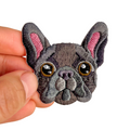 Cute French Bulldog Iron-On Embroidered Patch