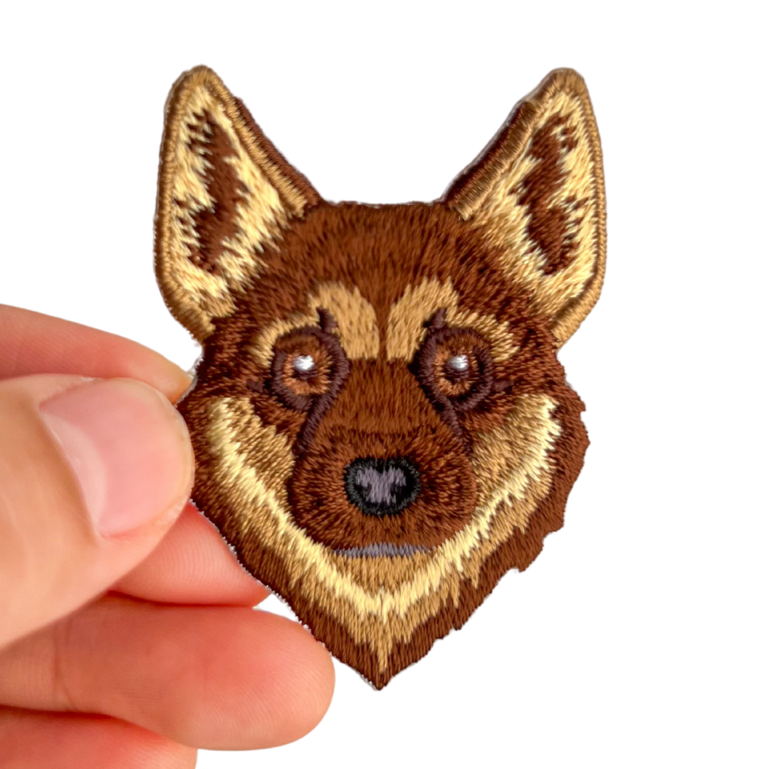 Cute German Shepherd Dog Iron-On Embroidered Patch