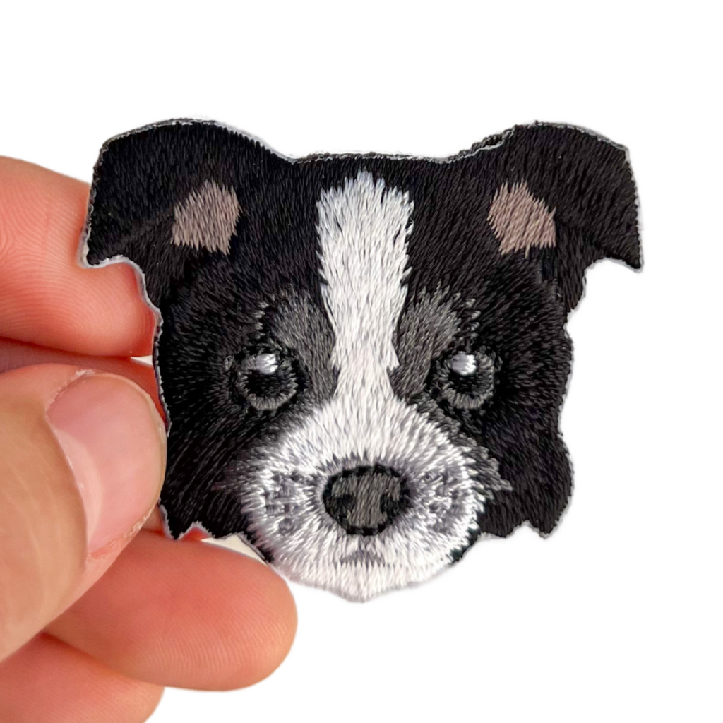Cute Border Collie Dog Iron-On Embroidered Patch