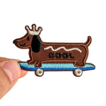 Skateboarding Sausage Dog Dachshund Self-Adhesive Embroidered Patch