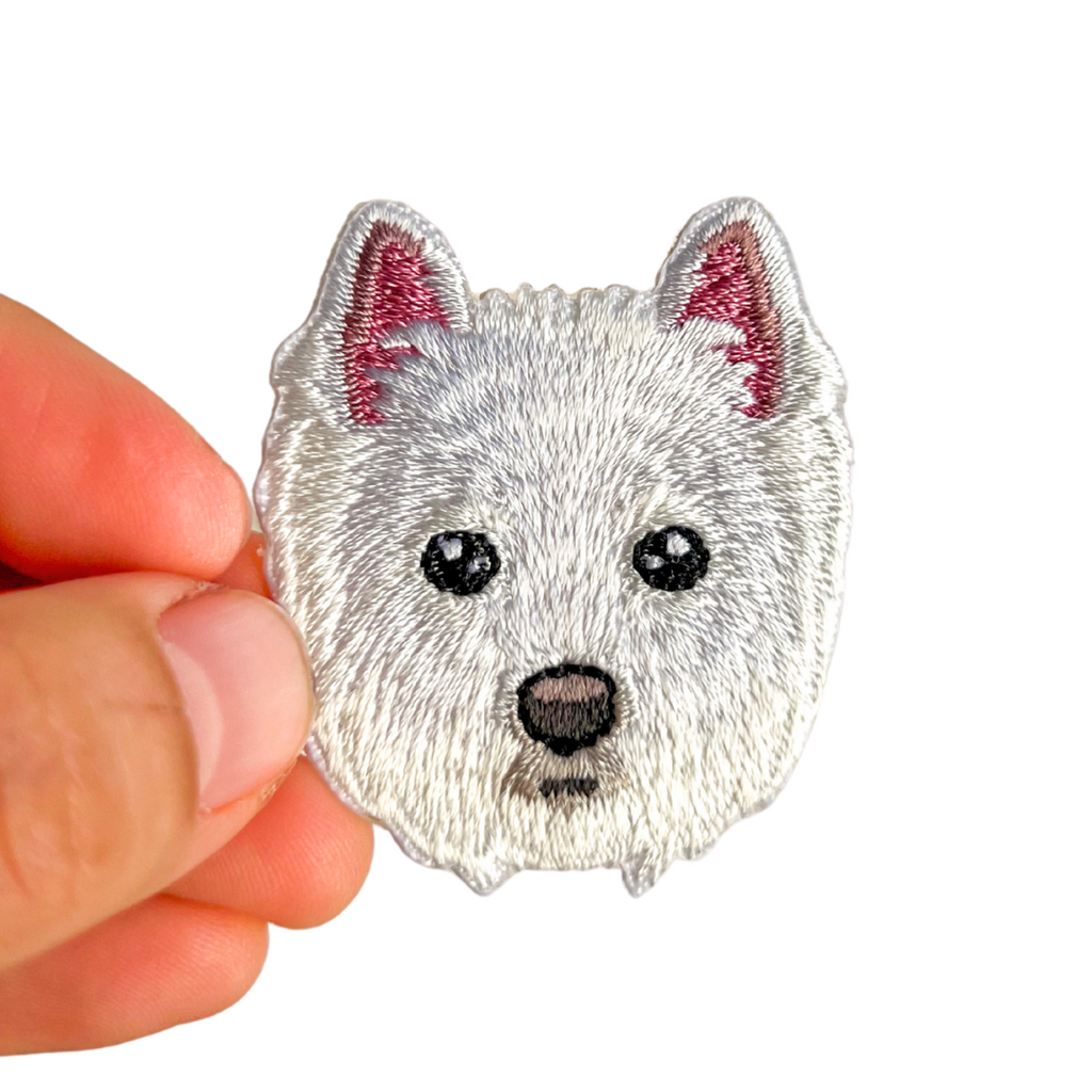 Cute Westie Dog Iron-On Embroidered Patch