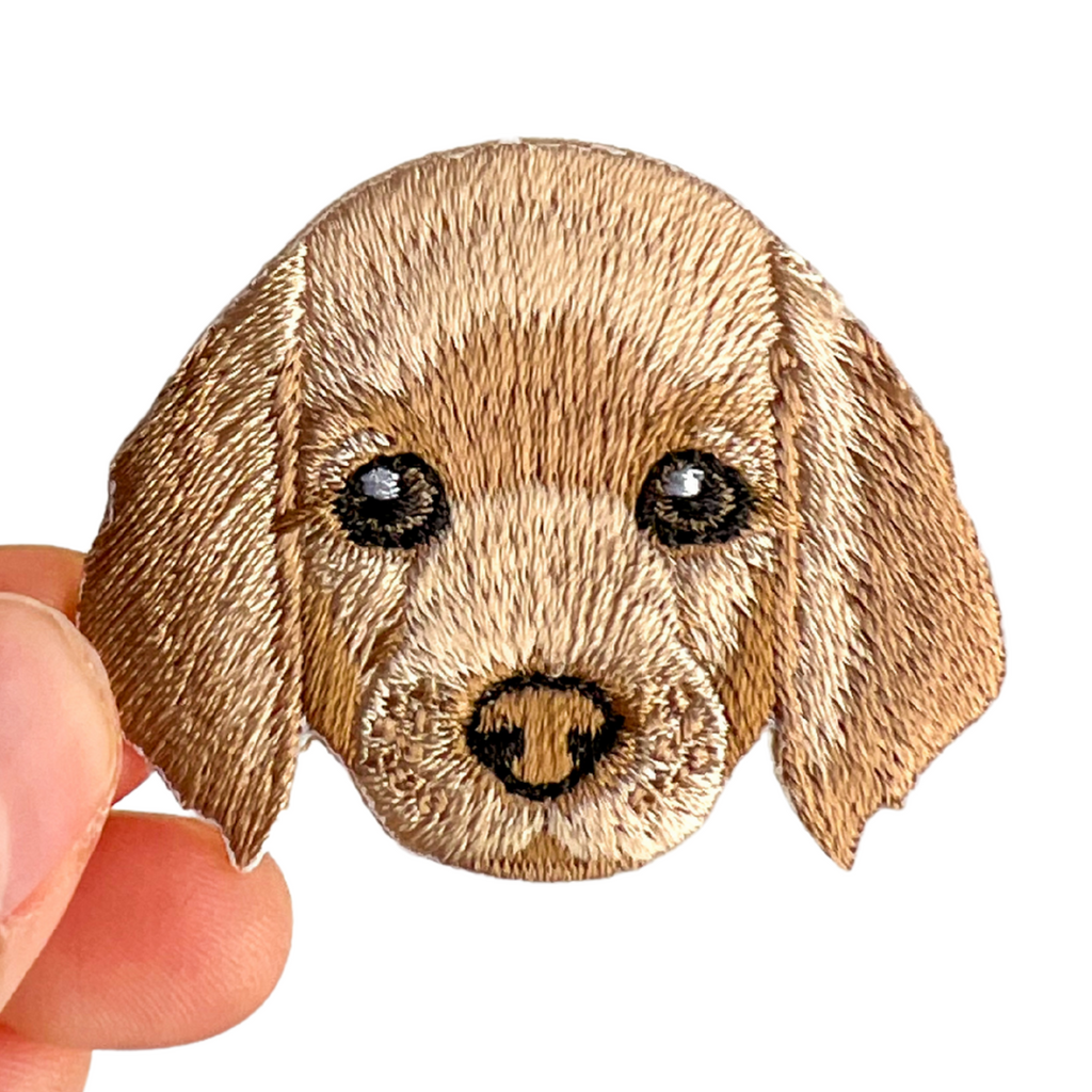 Cute Golden Retriever Dog Iron-On Embroidered Patch