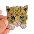 Cute Orange Tabby Cat Self-Adhesive Embroidered Patch