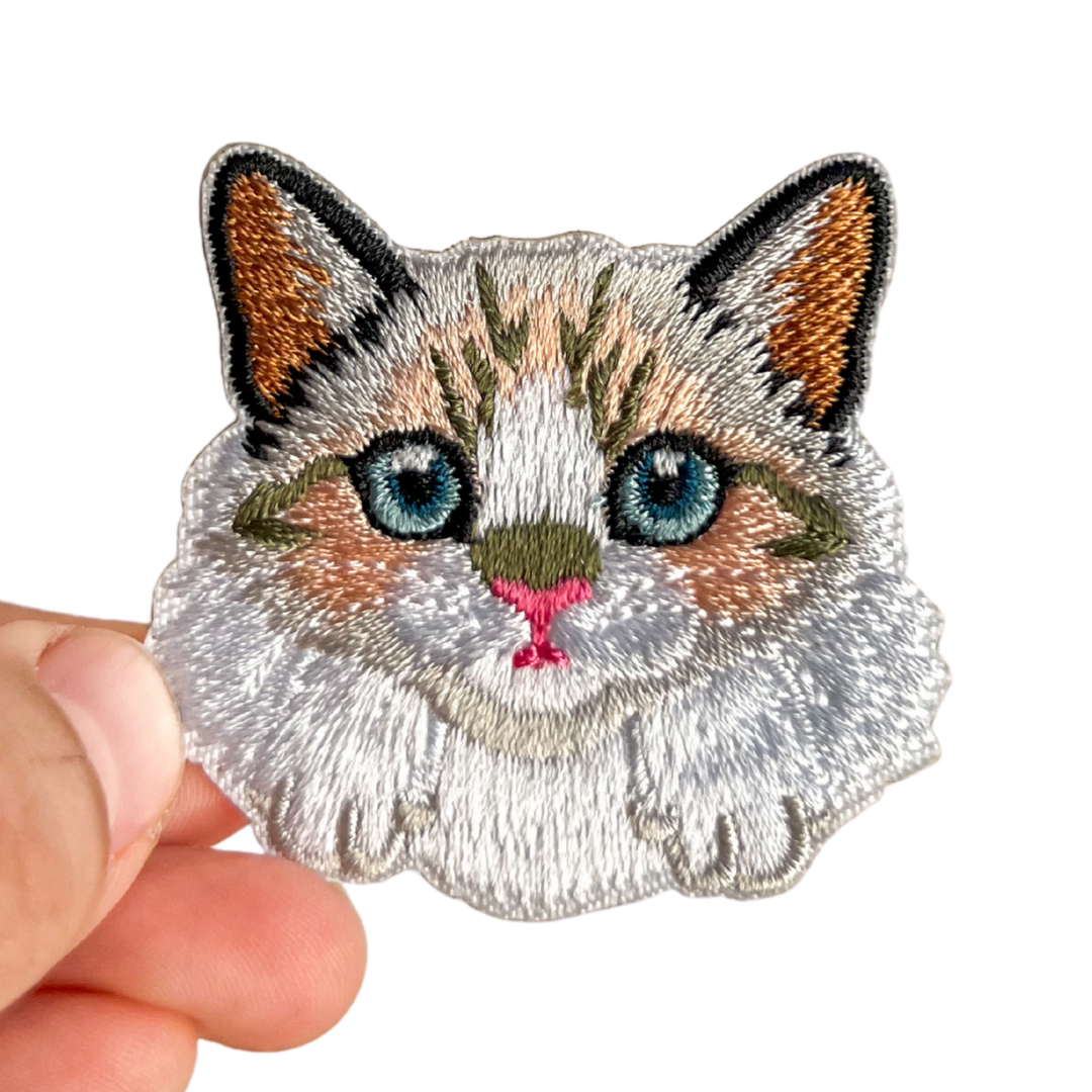 Cute Ragdoll Cat Self-Adhesive Embroidered Patch
