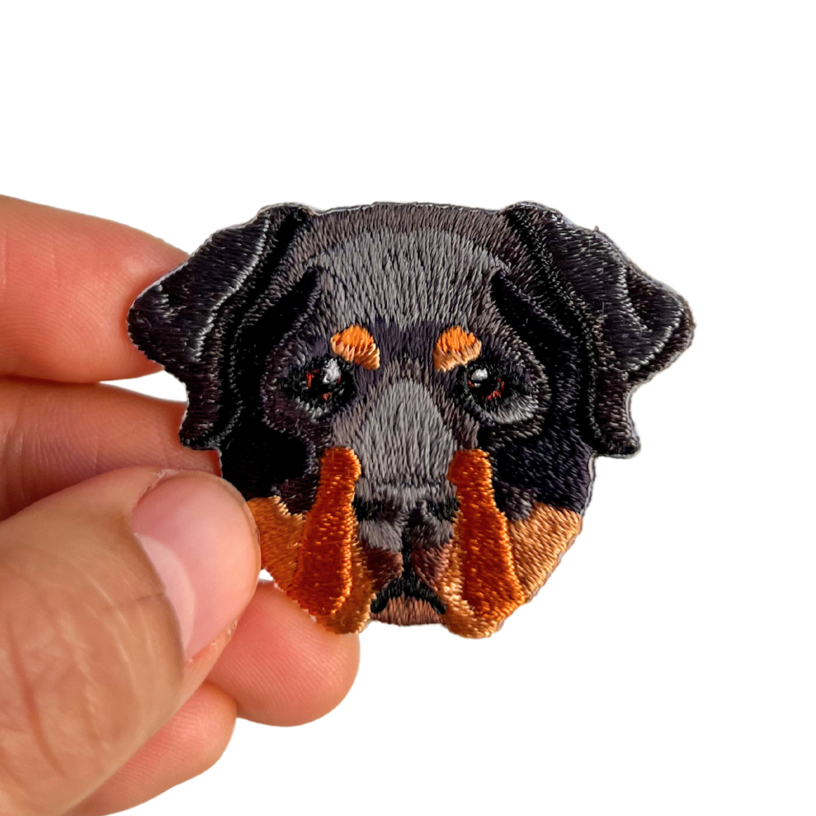 Cute Rottweiler Dog Iron-On Embroidered Patch