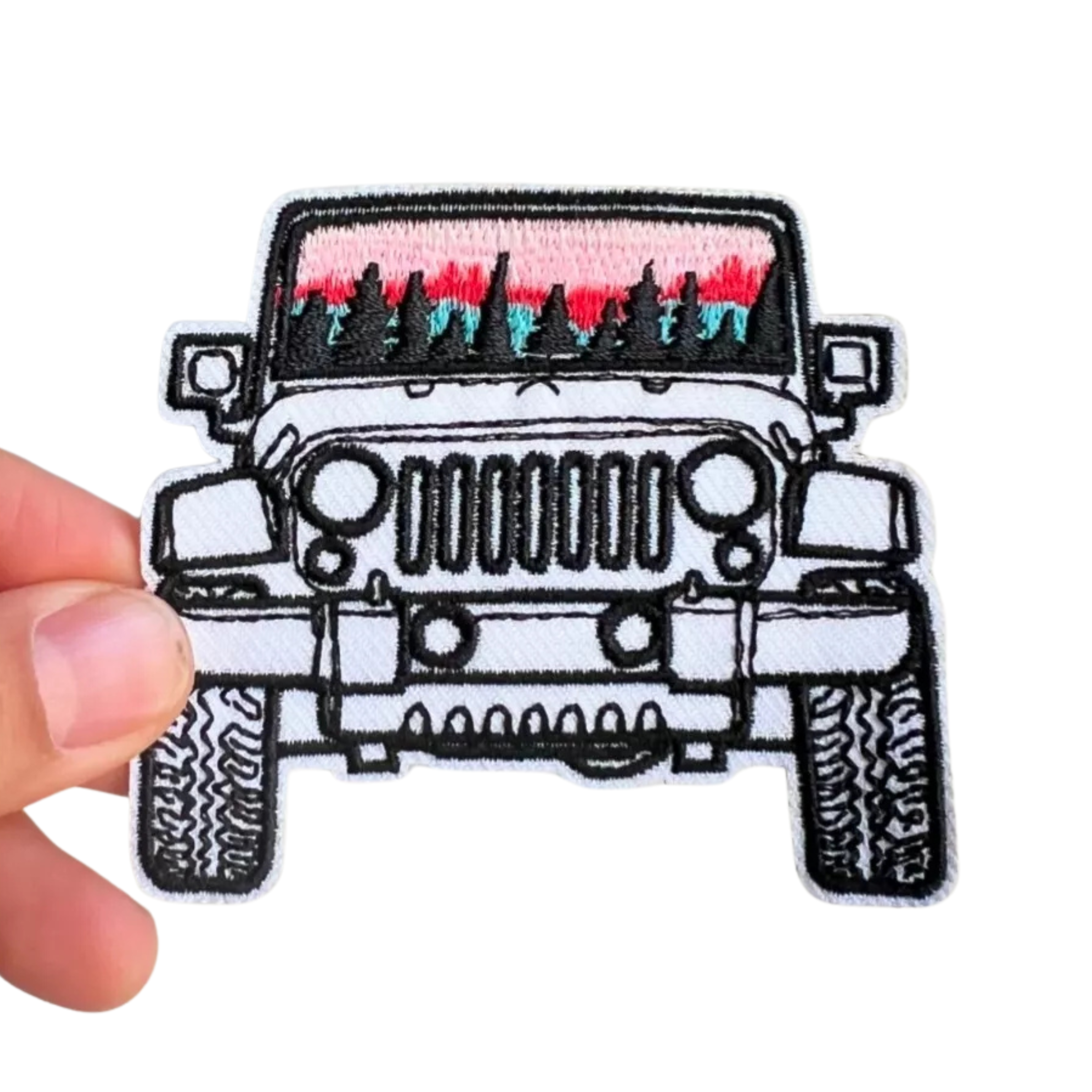 Off-Road Car Adventure Iron-On Embroidered Patch