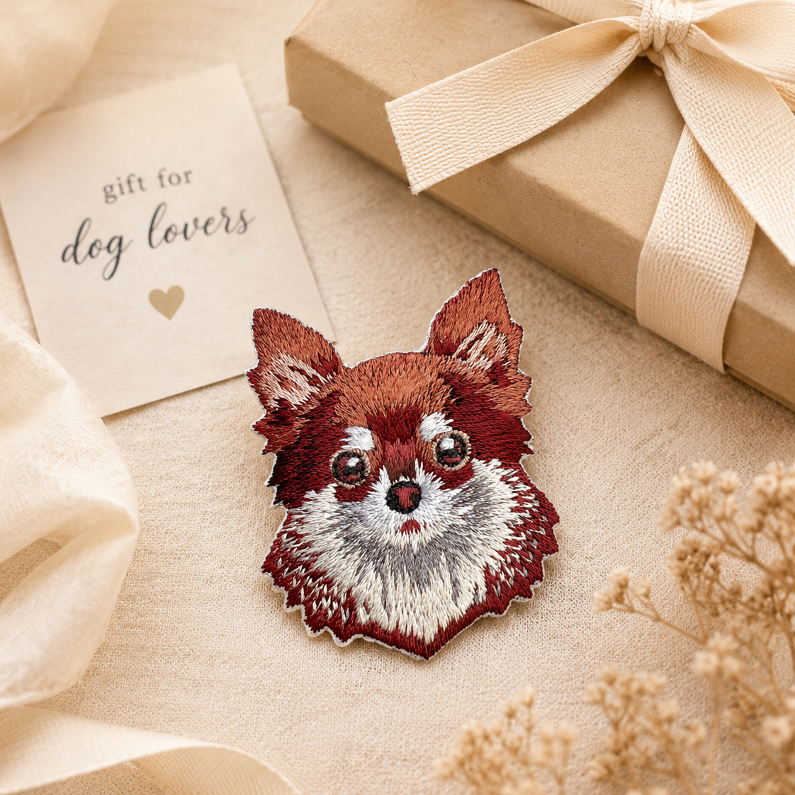 Cute Chihuahua Dog Iron-On Embroidered Patch