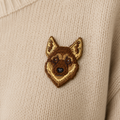 Cute German Shepherd Dog Iron-On Embroidered Patch