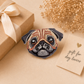 Cute Pug Dog Puppy Iron-On Embroidered Patch