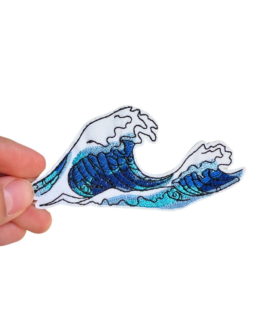 Surfing Waves Ocean Iron-On Embroidered Patch