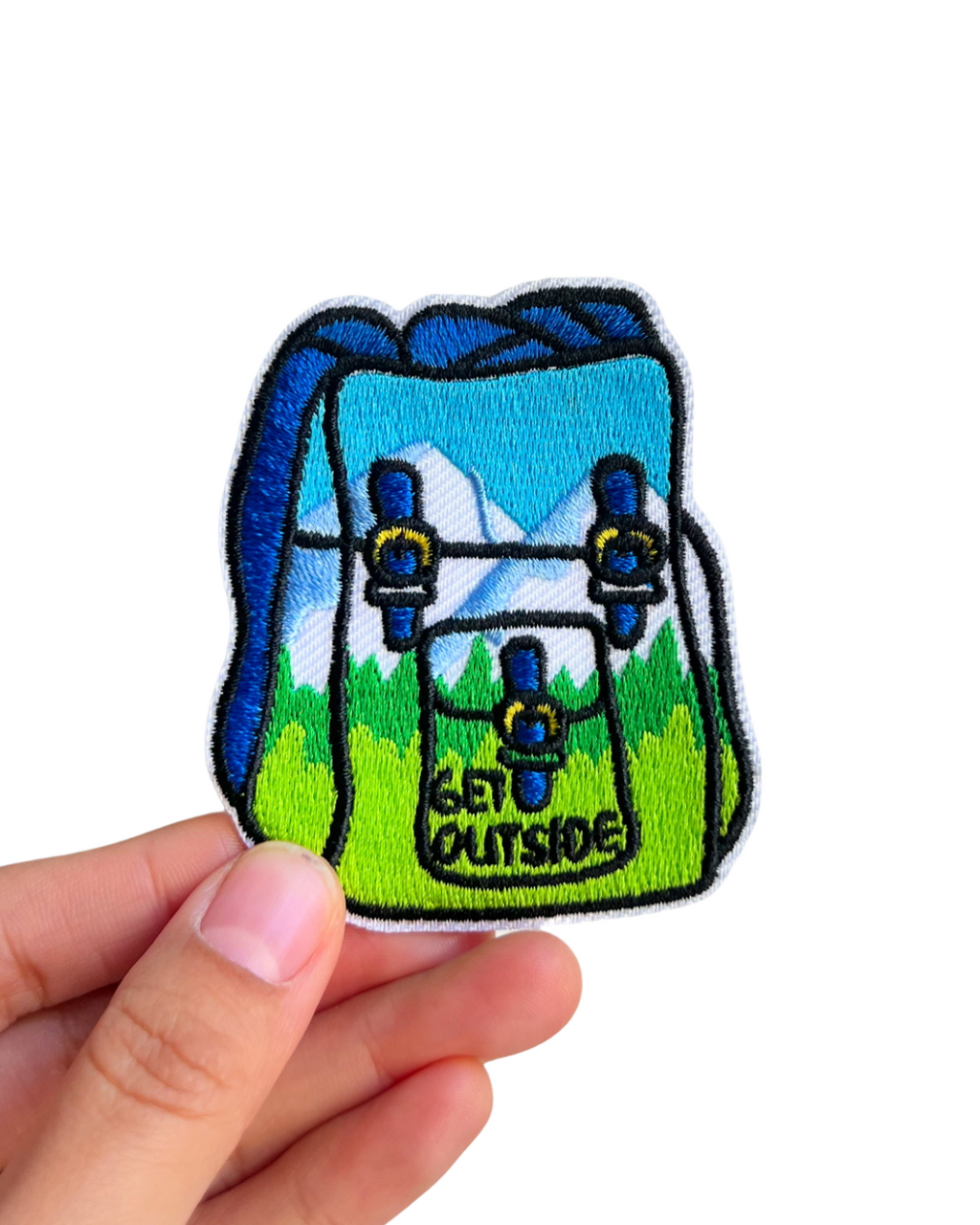 Backpack Forest Adventure Iron-On Embroidered Patch