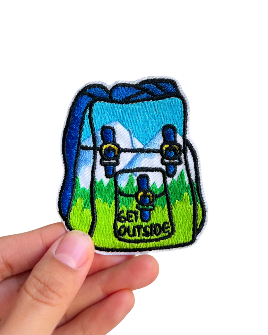 Backpack Forest Adventure Iron-On Embroidered Patch
