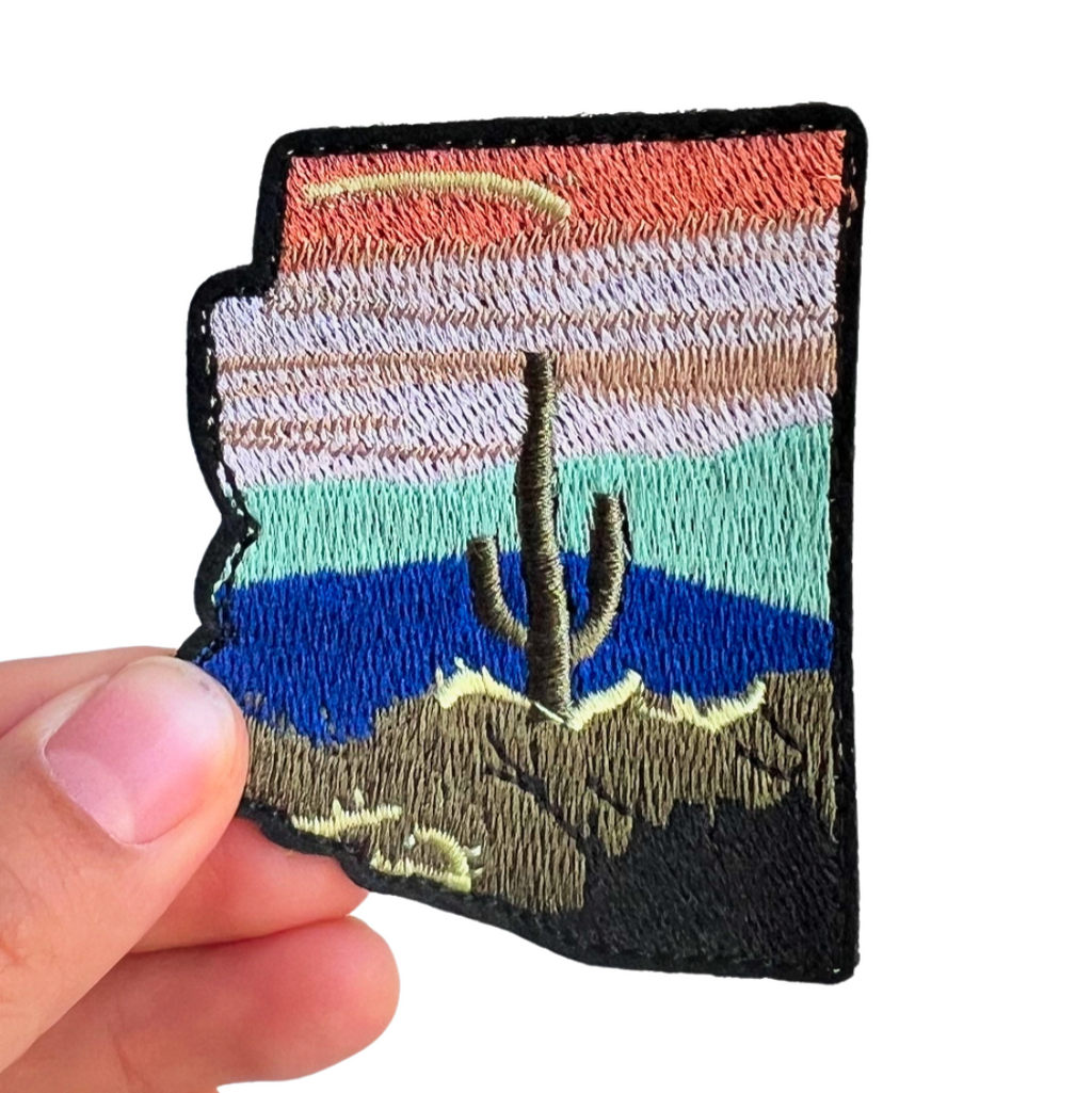 Arizona Desert Cactus Iron-On Embroidered Patch