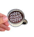 Funny Coffee Cup Iron-On Embroidered Patch