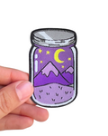 Purple Bottle Night Sky Iron-On Embroidered Patch