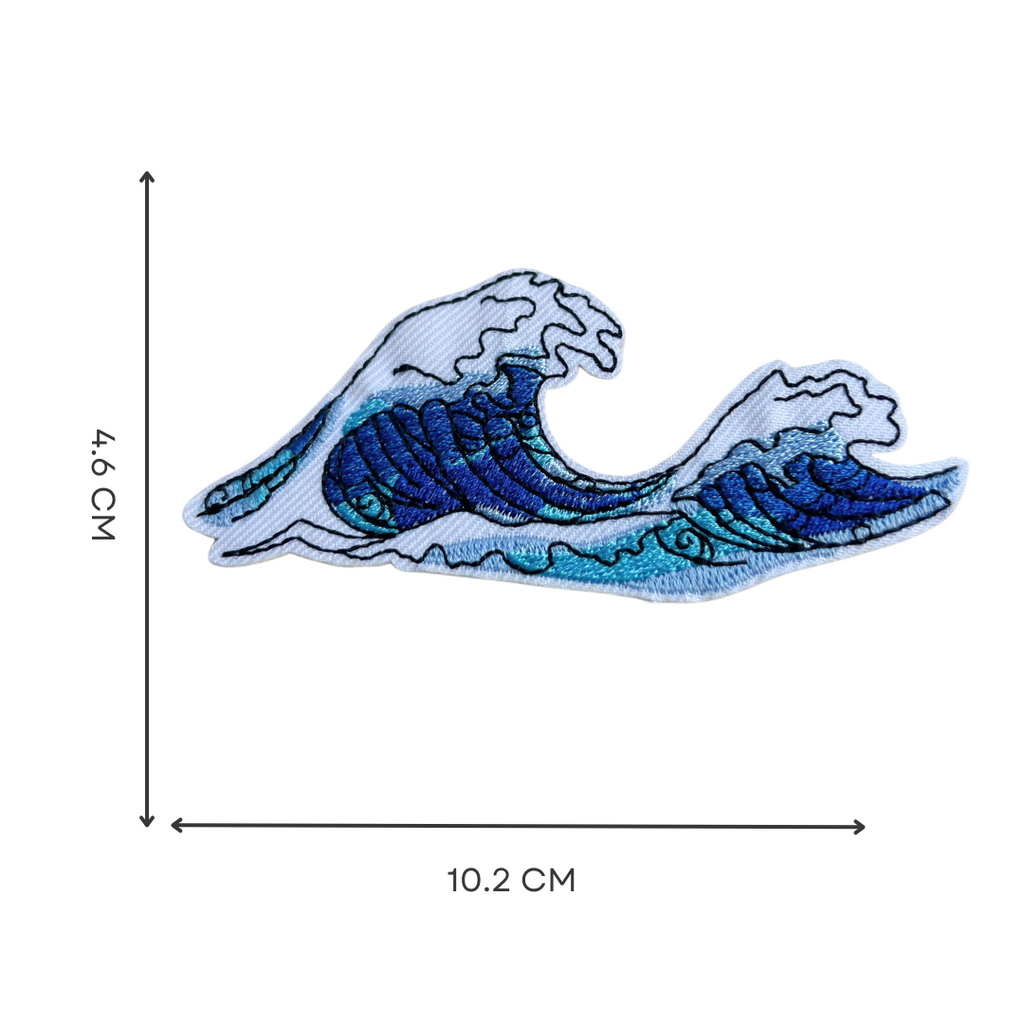 Surfing Waves Ocean Iron-On Embroidered Patch