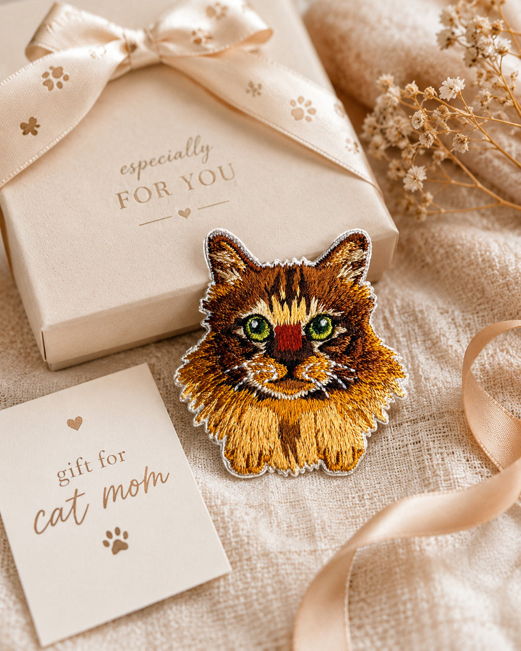Cute Cat Self-Adhesive Embroidered Patch Set