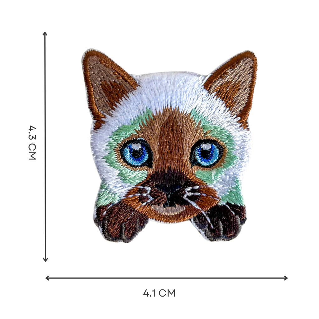 Cute Siamese Cat Self-Adhesive Embroidered Patch