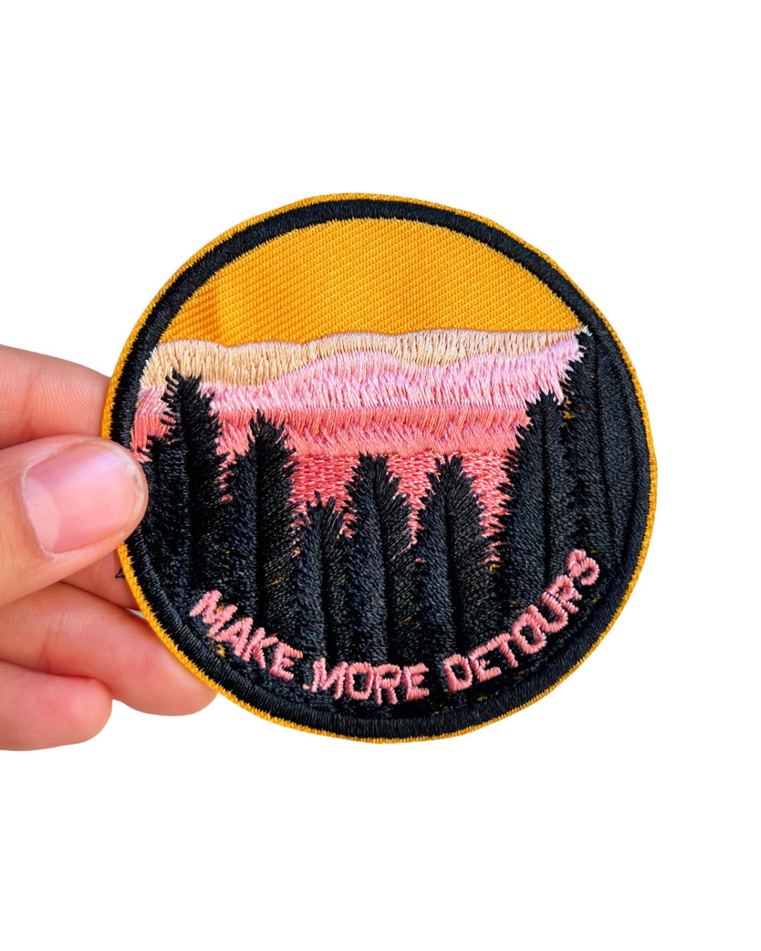 Outdoor Landschaft Aufnäher Set Wandern Berge Abenteuer Stickerei Patches DIY
