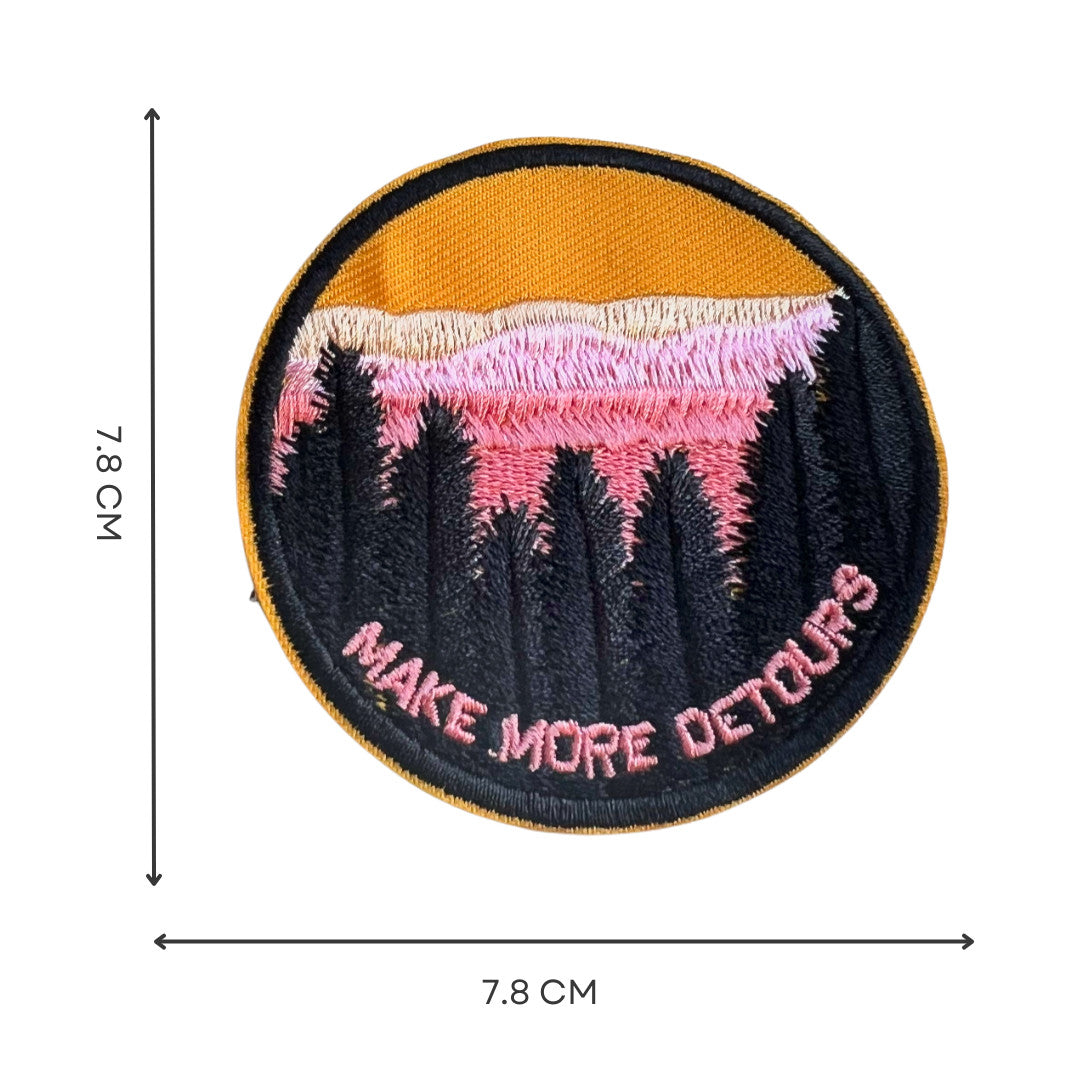 Outdoor Landschaft Aufnäher Set Wandern Berge Abenteuer Stickerei Patches DIY