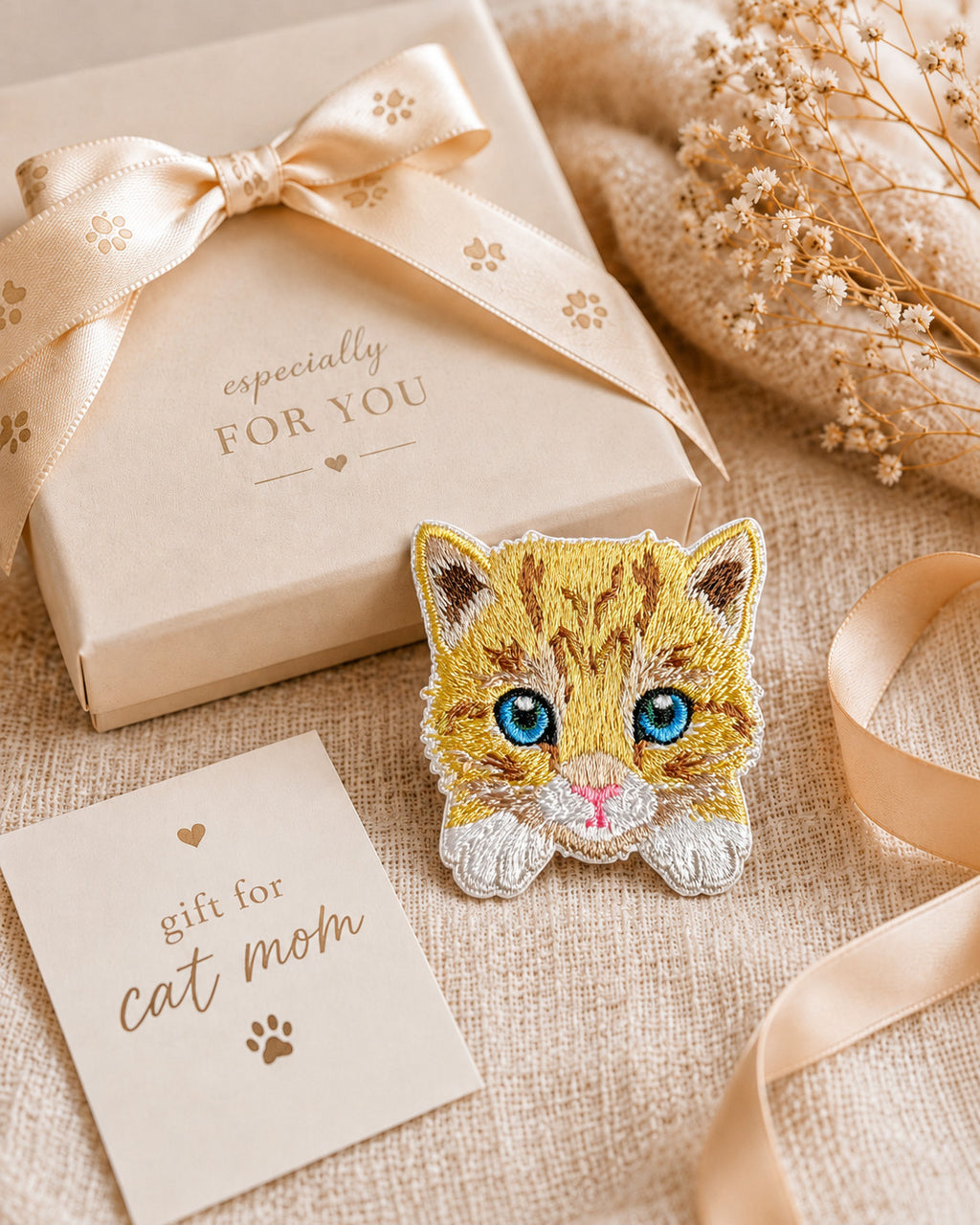 Cute Cat Self-Adhesive Embroidered Patch Set