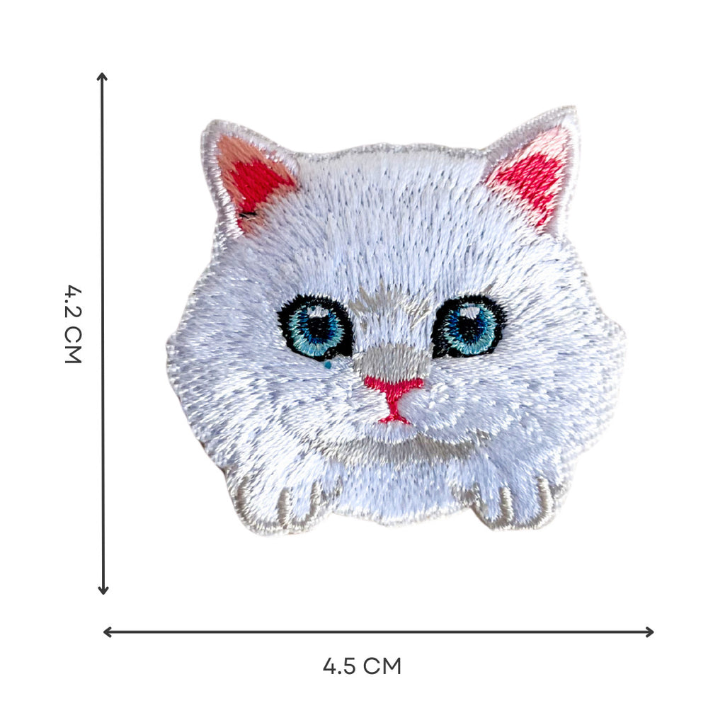 Cute Cat Self-Adhesive Embroidered Patch Set