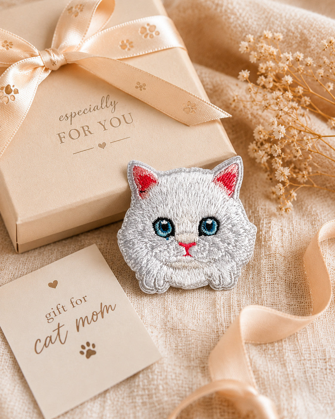 Cute Cat Self-Adhesive Embroidered Patch Set