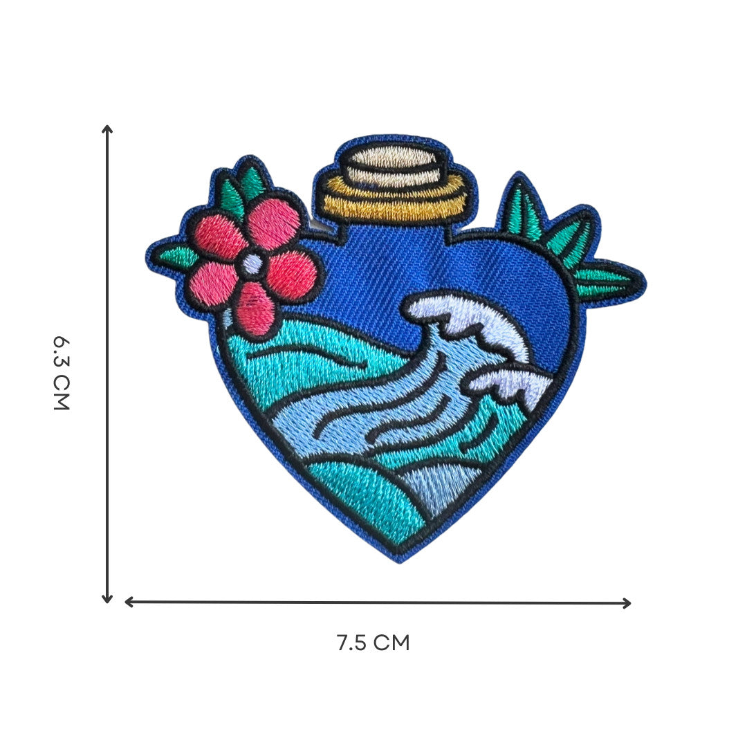 Outdoor Landschaft Aufnäher Set Wandern Berge Abenteuer Stickerei Patches DIY